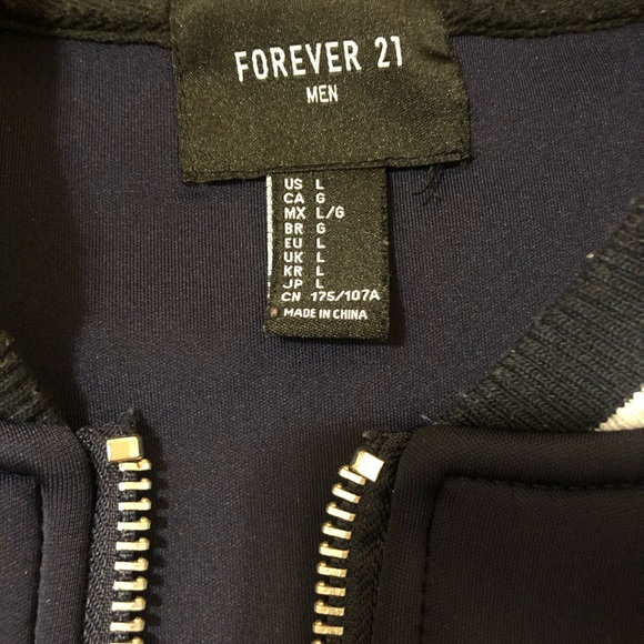 21 Men’s Varsity Style Bomber Jacket - Picture 3 of 3